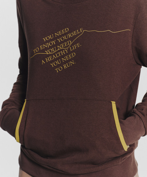 MENASOO(ミナス)の「MNS Track Binding High Neck Hoodie_Brown(パーカー・レディース・ブラウン・2/1)」の7枚目の写真
