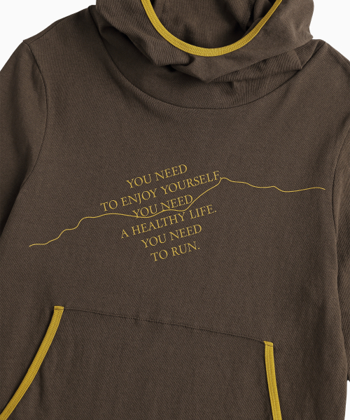 MENASOO(ミナス)の「MNS Track Binding High Neck Hoodie_Brown(パーカー・レディース・ブラウン・2/1)」の14枚目の写真