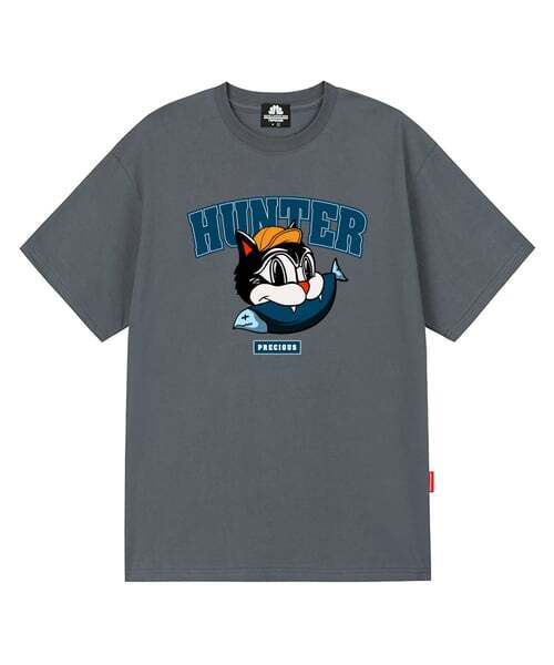 TRIPSHION(トリップション)の「ハンターキャットグラフィックTシャツ - グレー(Tシャツ/カットソー・メンズ・その他・LARGE/MEDIUM/X-LARGE)」の1枚目の写真