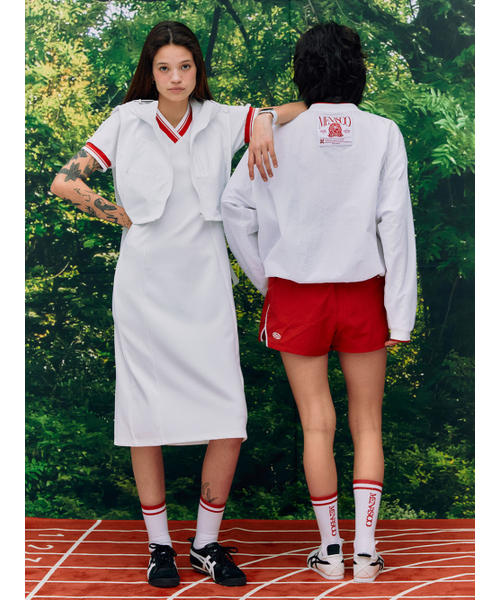 MENASOO(ミナス)の「HEARTTRACK VNECK NYLON ANORAK JACKET_WHITE(ナイロンジャケット・レディース・ホワイト・FREE)」の3枚目の写真