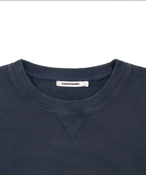 EXCONTAINER(エックスコンテナ)の「VTG ウォッシュドラウンドスウェットシャツ (BLUE)(スウェット・メンズ・その他・MEDIUM/LARGE/X-LARGE)」の3枚目の写真