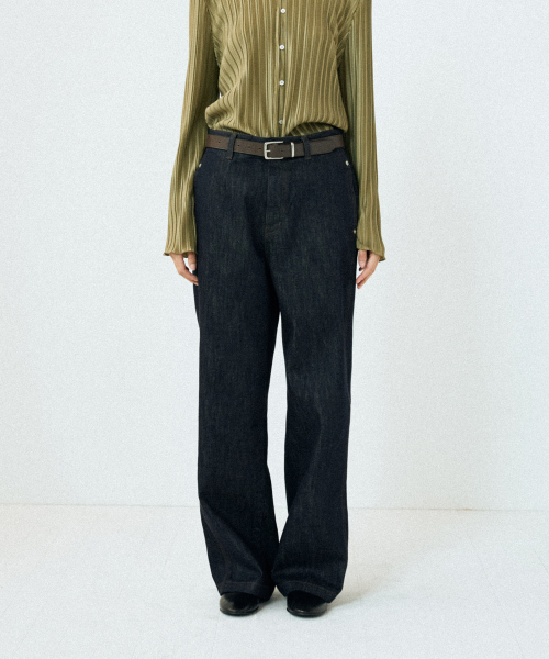 PENNE ROUND DENIM PANTS (DARK NAVY)