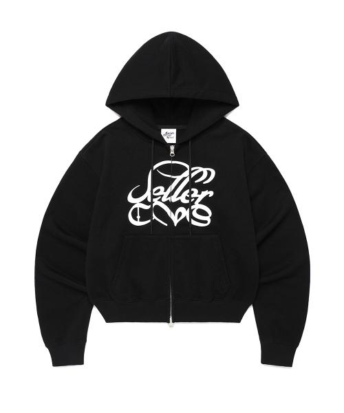 W CLASSIC LOGO ZIP UP HOODIE BLACK (CV2EFFM482A)