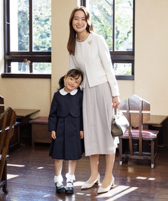 【WEB限定】【洗える】ノーカラージャケット＆フレアワンピース セットアップスーツ/セレモニー/卒業式（卒園式）/入学式（入園式）/学校行事/七五三/お宮参り/オフィス