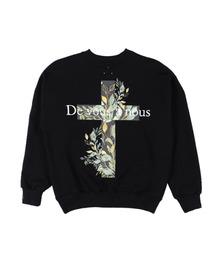DVAN（ドゥヴァン）の「A VINE FLOWER SWEAT SHIRT BLACK Vine Man to Man（スウェット）」