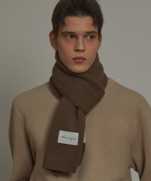 WHITE PROJECT（ホワイトプロジェクト）の「[Gift Box] Virgin Wool Knit Muffler, Brown, Unisex（マフラー）」