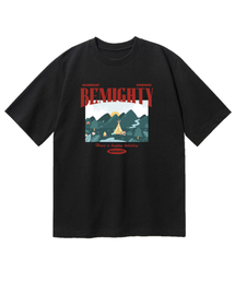 マウンテンキャンプ オーバーサイズ 半袖Tシャツ [ブラック]