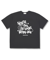 WEVERYVALUE（ウィベリべリュー）の「Never the Value Overfit Short Sleeve T-Shirt Dark Gray（Tシャツ/カットソー）」