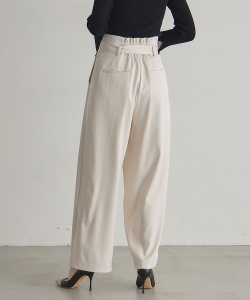 &. NOSTALGIA（アンドドットノスタルジア）の「カーブウエストパンツ（その他パンツ・レディース・アイボリー/ブラック・M）」の7枚目の写真