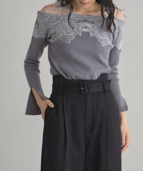 &. NOSTALGIA（アンドドットノスタルジア）の「カーブウエストパンツ（その他パンツ・レディース・アイボリー/ブラック・M）」の11枚目の写真