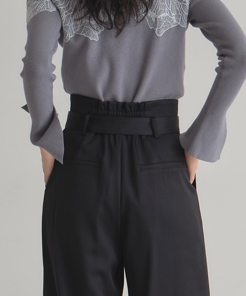 &. NOSTALGIA（アンドドットノスタルジア）の「カーブウエストパンツ（その他パンツ・レディース・アイボリー/ブラック・M）」の13枚目の写真