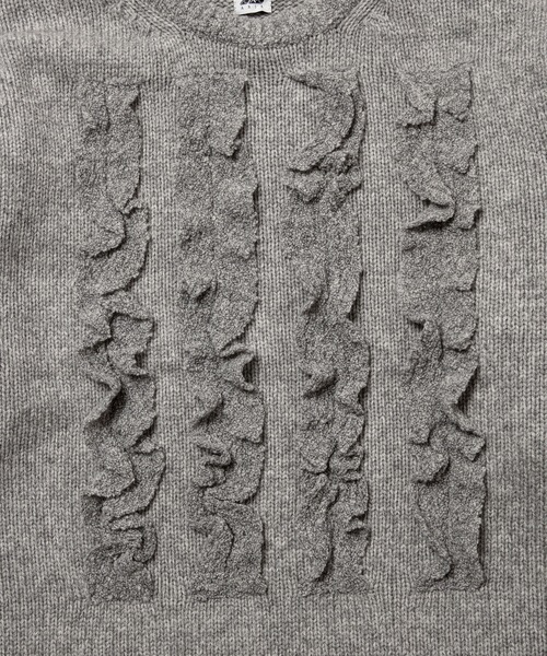 yuumiARIA（ユウミアリア）の「FRILL KNIT（ニット/セーター・レディース・ライトグレー系・FREE）」の10枚目の写真