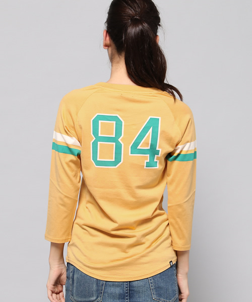 HYSTERIC GLAMOUR(ヒステリックグラマー)の「HGMA SPORTS pt 七分袖T-SH(Tシャツ/カットソー・レディース・ホワイト/イエロー/ネイビー・FREE)」の16枚目の写真