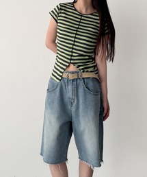 CANAL JEAN（キャナルジーン）の「Miller パネルリブスリットTシャツ（Tシャツ/カットソー）」
