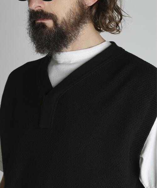 schott（ショット）の「Schott/ショット/B.S. KNIT VEST/ブラックシープ ニットベスト（ベスト・メンズ・ブラック・M）」の7枚目の写真