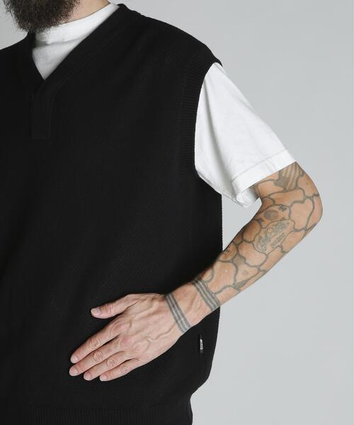 schott（ショット）の「Schott/ショット/B.S. KNIT VEST/ブラックシープ ニットベスト（ベスト・メンズ・ブラック・M）」の8枚目の写真
