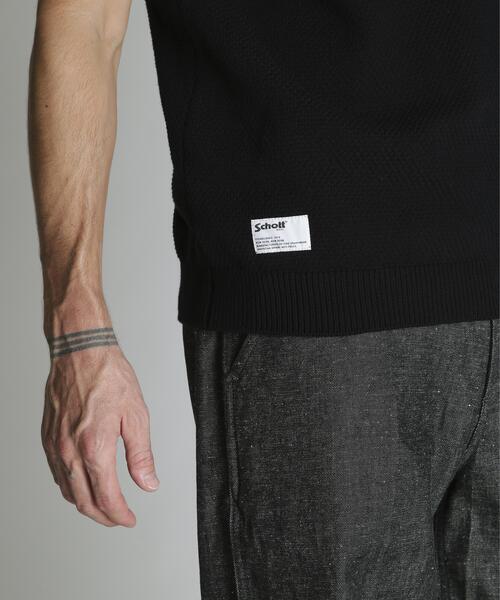 schott（ショット）の「Schott/ショット/B.S. KNIT VEST/ブラックシープ ニットベスト（ベスト・メンズ・ブラック・M）」の9枚目の写真