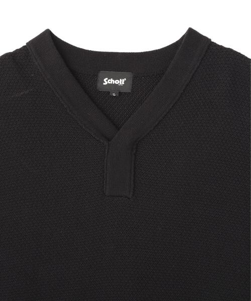 schott（ショット）の「Schott/ショット/B.S. KNIT VEST/ブラックシープ ニットベスト（ベスト・メンズ・ブラック・M）」の13枚目の写真