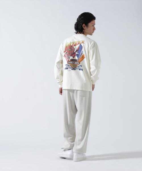 AVIREX(アヴィレックス)の「EAGLE L/S T-SHIRT / イーグル 長袖Tシャツ / AVIREX / アヴィレックス(Tシャツ/カットソー・メンズ・チャコールグレー/ホワイト系2/オレンジ・XL/M/2XL/L)」の8枚目の写真
