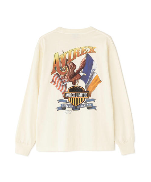 AVIREX(アヴィレックス)の「EAGLE L/S T-SHIRT / イーグル 長袖Tシャツ / AVIREX / アヴィレックス(Tシャツ/カットソー・メンズ・チャコールグレー/ホワイト系2/オレンジ・XL/M/2XL/L)」の12枚目の写真