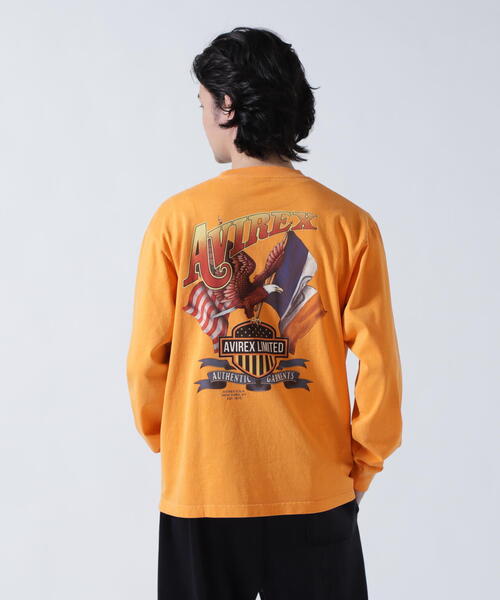 AVIREX(アヴィレックス)の「EAGLE L/S T-SHIRT / イーグル 長袖Tシャツ / AVIREX / アヴィレックス(Tシャツ/カットソー・メンズ・チャコールグレー/ホワイト系2/オレンジ・XL/M/2XL/L)」の14枚目の写真