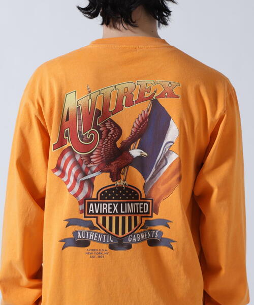 AVIREX(アヴィレックス)の「EAGLE L/S T-SHIRT / イーグル 長袖Tシャツ / AVIREX / アヴィレックス(Tシャツ/カットソー・メンズ・チャコールグレー/ホワイト系2/オレンジ・XL/M/2XL/L)」の21枚目の写真