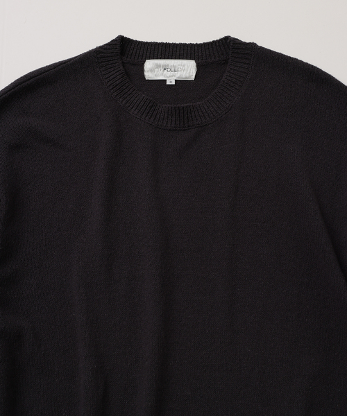 UNFOLLOW（アンフォロー）の「【FOLL / フォル】dry silk knit tee（Tシャツ/カットソー・メンズ・ネイビー/グレー・2/3）」の3枚目の写真