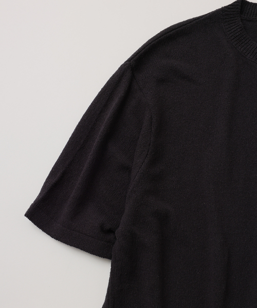 UNFOLLOW（アンフォロー）の「【FOLL / フォル】dry silk knit tee（Tシャツ/カットソー・メンズ・ネイビー/グレー・2/3）」の4枚目の写真