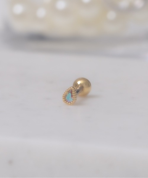 LINFA (リンファ)の「ステンレスポスト 片耳用 アクアドロップピアス(ピアス(片耳用)・レディース・ゴールド/シルバー・FREE)」の2枚目の写真