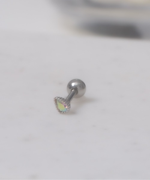LINFA (リンファ)の「ステンレスポスト 片耳用 アクアドロップピアス(ピアス(片耳用)・レディース・ゴールド/シルバー・FREE)」の4枚目の写真