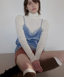 SIGREAT（シグレート）の「アンバランスレースベルベットビスチェ_スカイブルー（ベスト）」