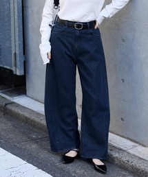 MONO-MART | 【anyway.シリーズ】ルーズライン バレルレッグ ワイド デニムパンツ〈セットアップ対応〉(デニムパンツ)