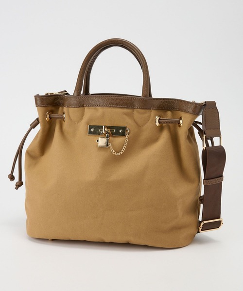 BABYLONE（バビロン）の「パイピングトート（ハンドバッグ・レディース・ホワイト/ベージュ・フリー）」の5枚目の写真