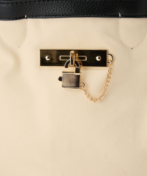 BABYLONE（バビロン）の「パイピングトート（ハンドバッグ・レディース・ホワイト/ベージュ・フリー）」の19枚目の写真