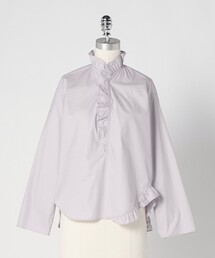 LOEFF | ＜LOEFF＞コットン ブロード フリル スキッパー シャツ(シャツ/ブラウス)