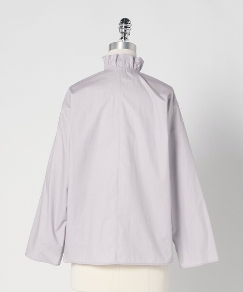 LOEFF（ロエフ）の「＜LOEFF＞コットン ブロード フリル スキッパー シャツ（シャツ/ブラウス・レディース・ライラック/ホワイト/ネイビー・0/1）」の18枚目の写真