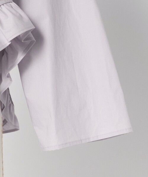 LOEFF（ロエフ）の「＜LOEFF＞コットン ブロード フリル スキッパー シャツ（シャツ/ブラウス・レディース・ライラック/ホワイト/ネイビー・0/1）」の20枚目の写真