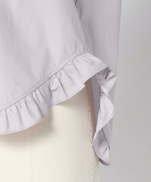 LOEFF（ロエフ）の「＜LOEFF＞コットン ブロード フリル スキッパー シャツ（シャツ/ブラウス・レディース・ライラック/ホワイト/ネイビー・0/1）」の21枚目の写真