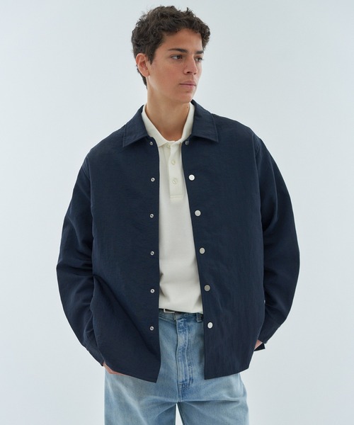 ESTNATION(エストネーション)の「ESTNATION / ナイロン シャツブルゾン(ブルゾン・メンズ・ネイビー/ブラック・MEDIUM/LARGE)」の1枚目の写真
