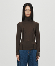 WOOL LINE TURTLENECK (BROWN)