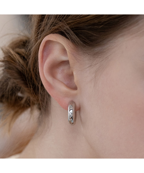 TATIANA(タチアナ)の「エッセンシャルチャンキー フープピアス EC3174(ピアス(両耳用)・レディース・シルバー/ゴールド・FREE)」の1枚目の写真