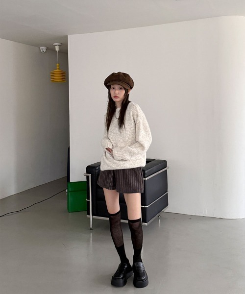 4INT.（フォイント）の「ウールライク ストライプ ショートパンツ（その他パンツ・レディース・チャコール/ブラウン・FREE）」の18枚目の写真