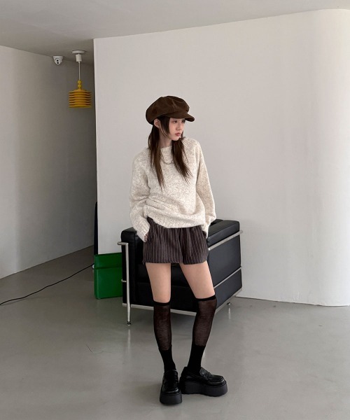 4INT.（フォイント）の「ウールライク ストライプ ショートパンツ（その他パンツ・レディース・チャコール/ブラウン・FREE）」の19枚目の写真