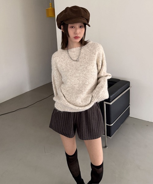 4INT.（フォイント）の「ウールライク ストライプ ショートパンツ（その他パンツ・レディース・チャコール/ブラウン・FREE）」の20枚目の写真