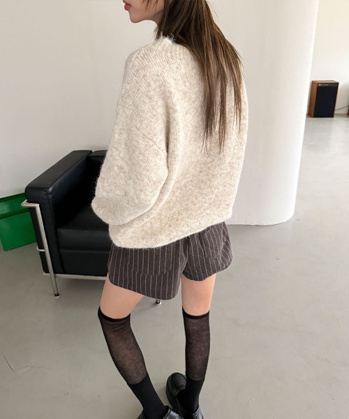4INT.（フォイント）の「ウールライク ストライプ ショートパンツ（その他パンツ・レディース・チャコール/ブラウン・FREE）」の21枚目の写真