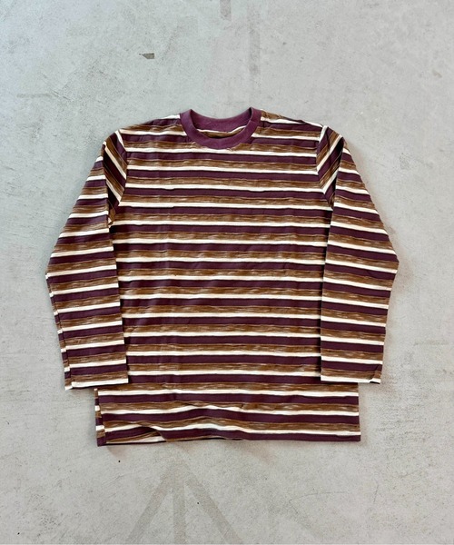 STRIPE LONG SLEEVE TEE ボーダー柄 長袖 クルーネック セール】Multi-Stripe Long Sleeve Tee / マルチボーダーロング