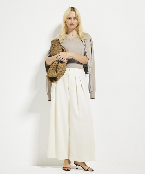 plage(プラージュ)の「Compact Knit ベスト(ベスト・レディース・チャコールグレー/キャメル・FREE)」の3枚目の写真