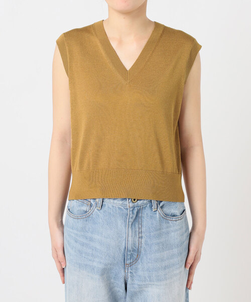 plage(プラージュ)の「Compact Knit ベスト(ベスト・レディース・チャコールグレー/キャメル・FREE)」の13枚目の写真