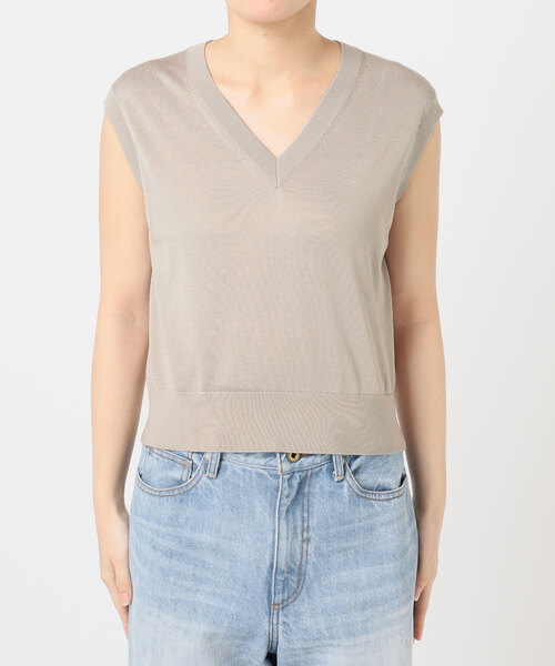 plage(プラージュ)の「Compact Knit ベスト(ベスト・レディース・チャコールグレー/キャメル・FREE)」の19枚目の写真