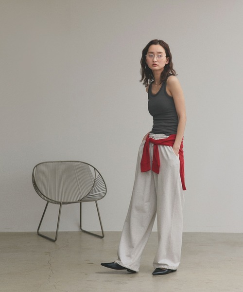 セール】裏起毛 リブタンクトップ（タンクトップ）｜ad thie